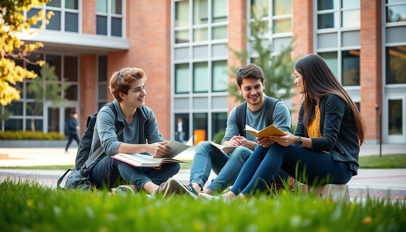 University campus and academic atmosphere in Boston